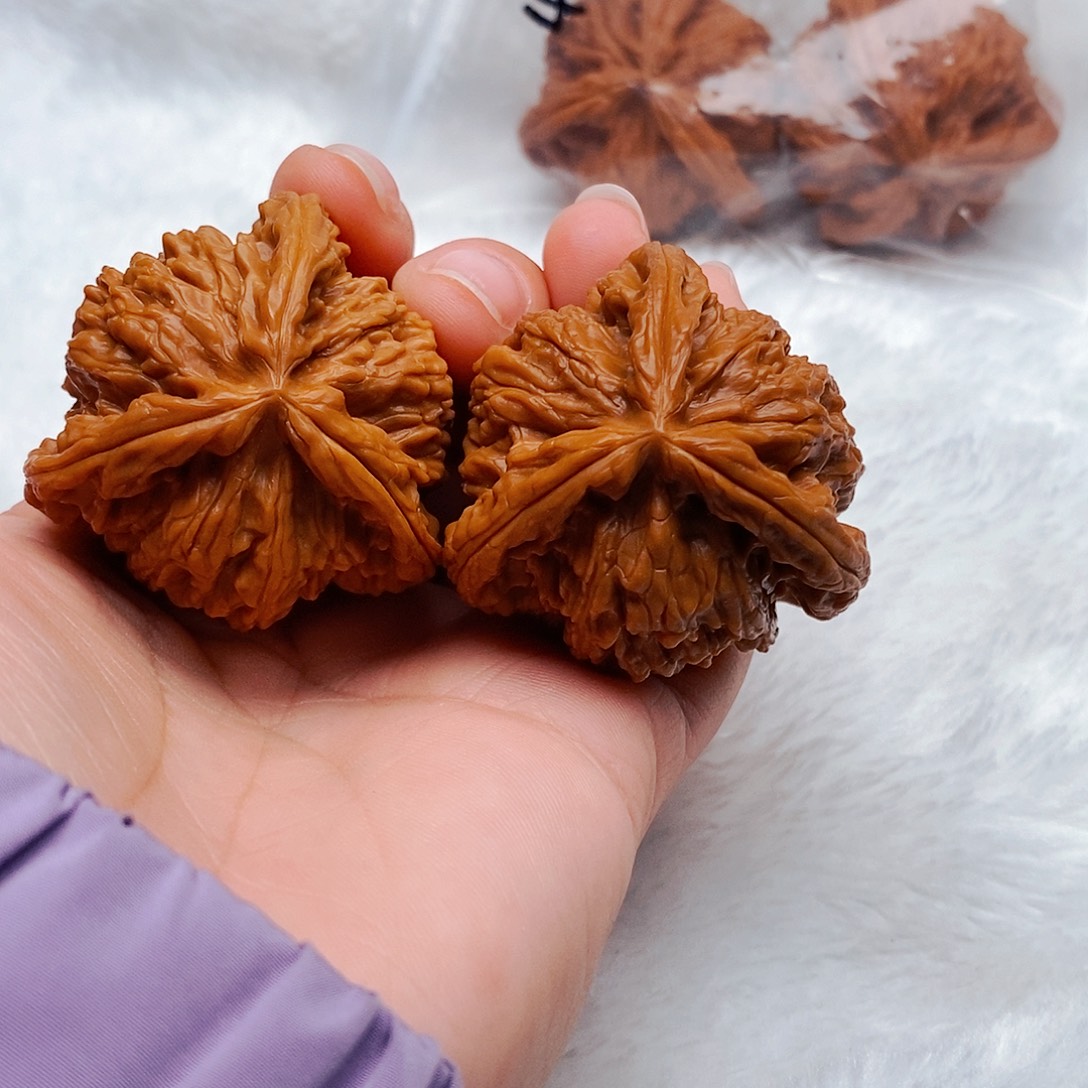 欢***我吊坠文玩核桃三棱