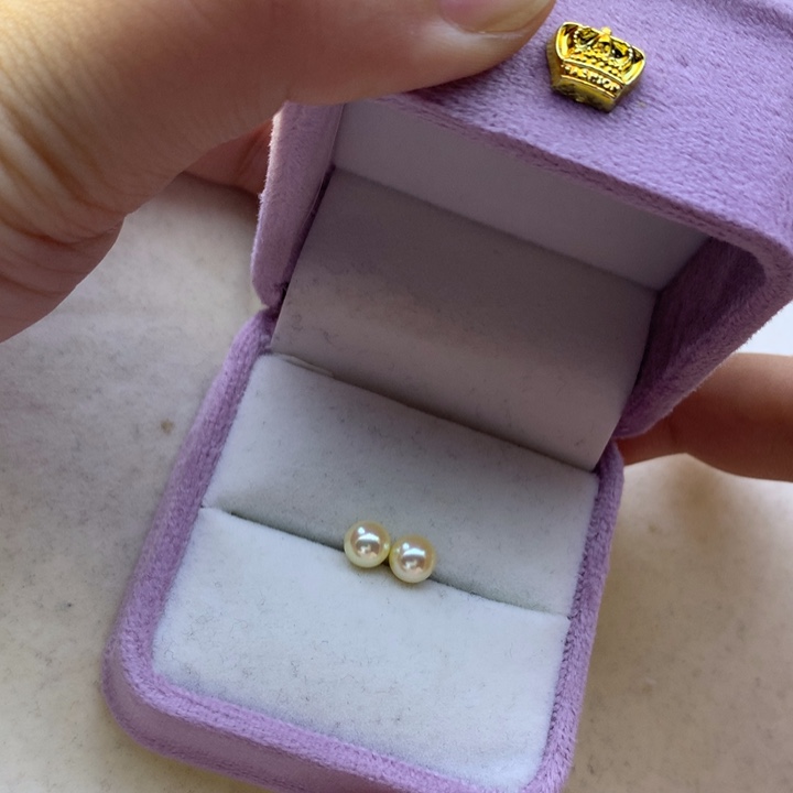 未镶嵌耳饰海水珍珠啊*