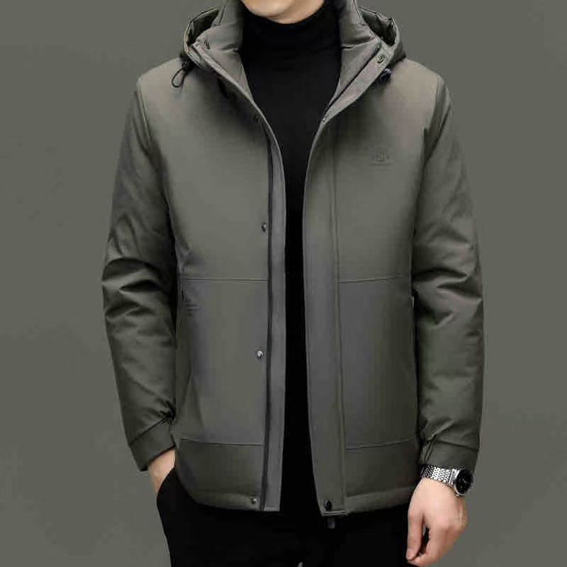 2025冬季翻领羽绒服90绒时尚休闲男士保暖冬装上衣羽绒服外套