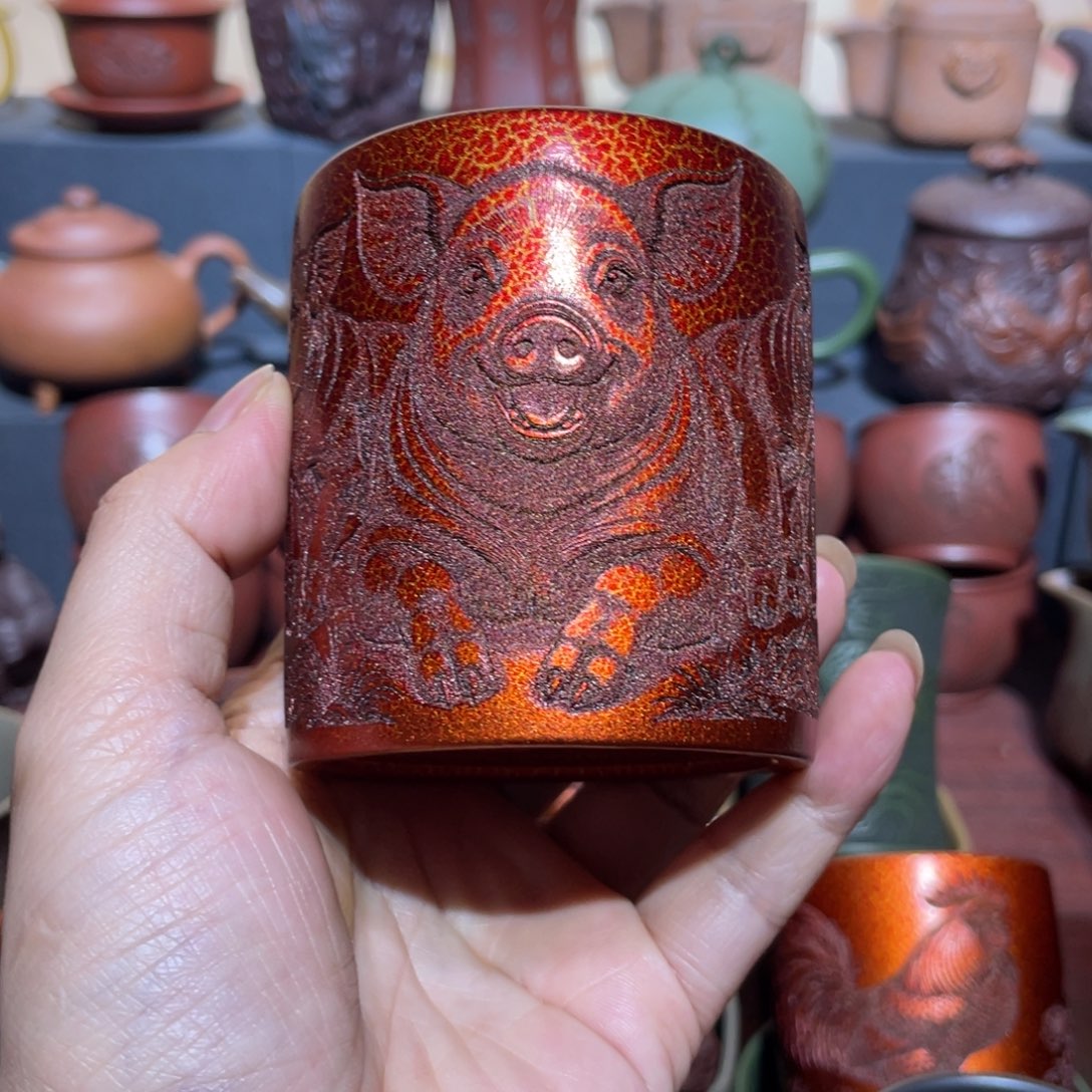 原矿紫砂手工主人杯