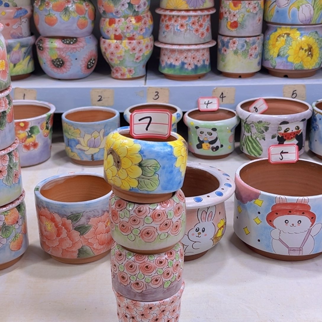 所见所得景德镇红陶泥多肉花盆