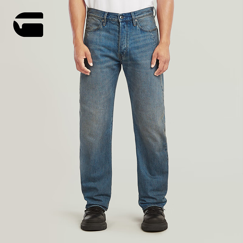 G-STAR RAW25年冬季新款Contor 3D常规牛仔裤舒适男士百搭长裤D26