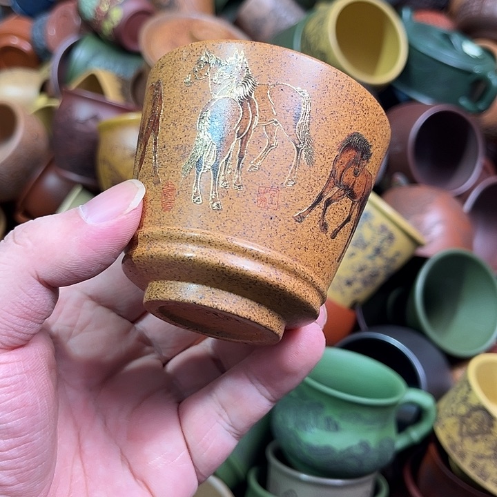 紫砂茶杯全手工紫砂主人杯