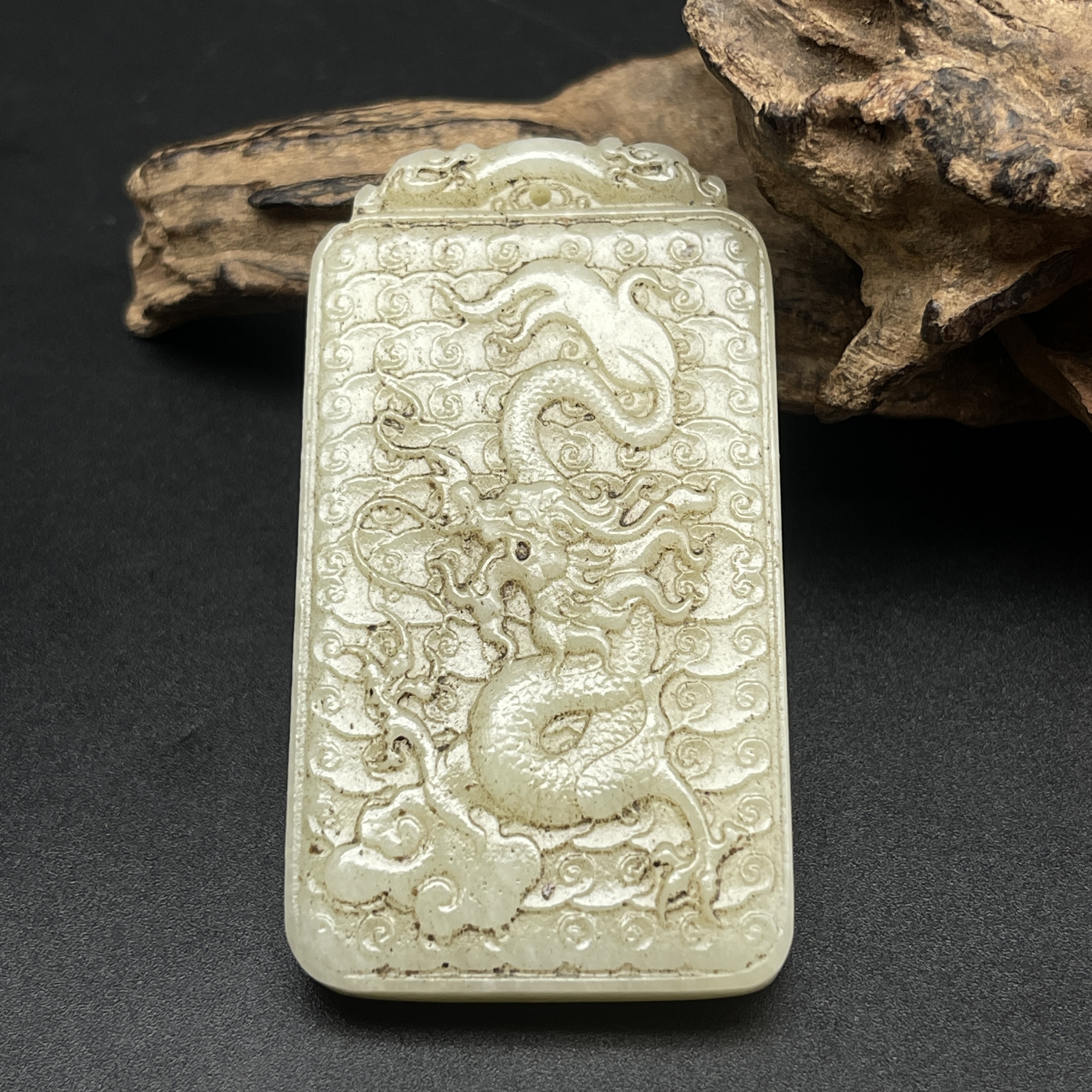 《清代》和田玉龙牌  山东文物商店泰运 ZZXCDH554128