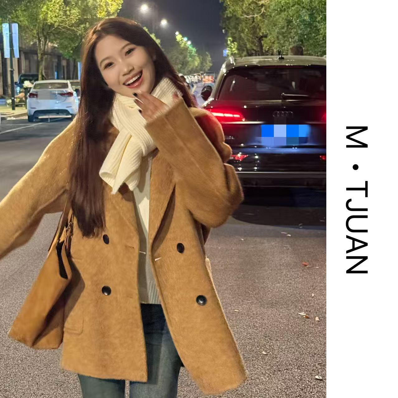 秋冬新款百分百双面绵羊毛大衣高端显瘦气质百搭25025