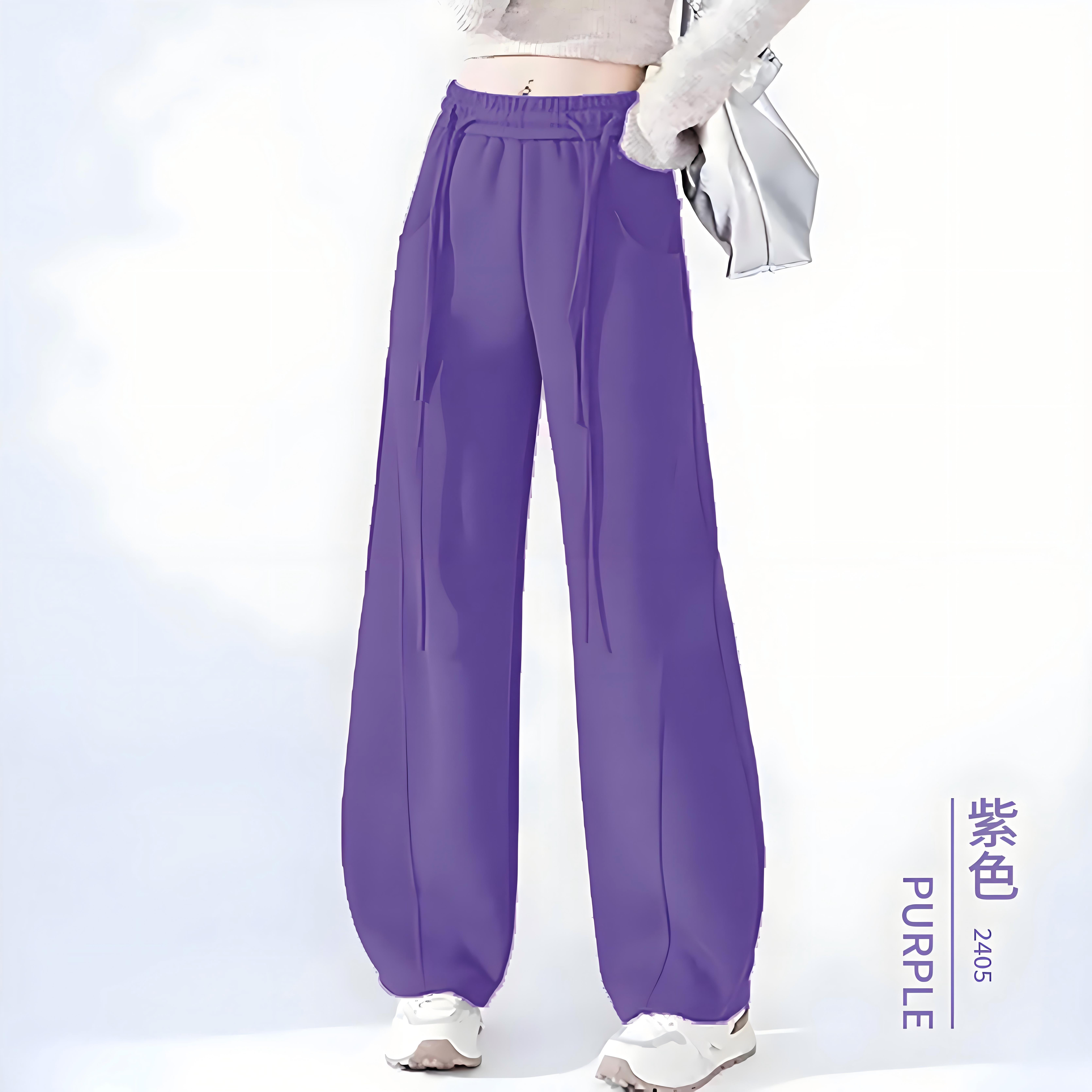 #1窄版香蕉运动裤女新秋季新款美式直筒裤宽松休闲阔腿裤