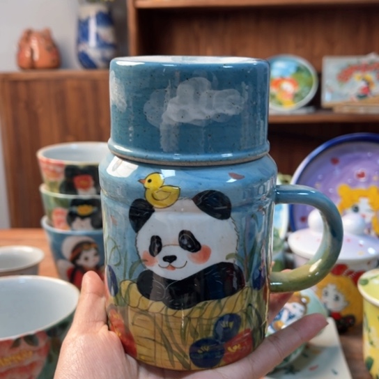 炉景德镇全手工手绘杯子