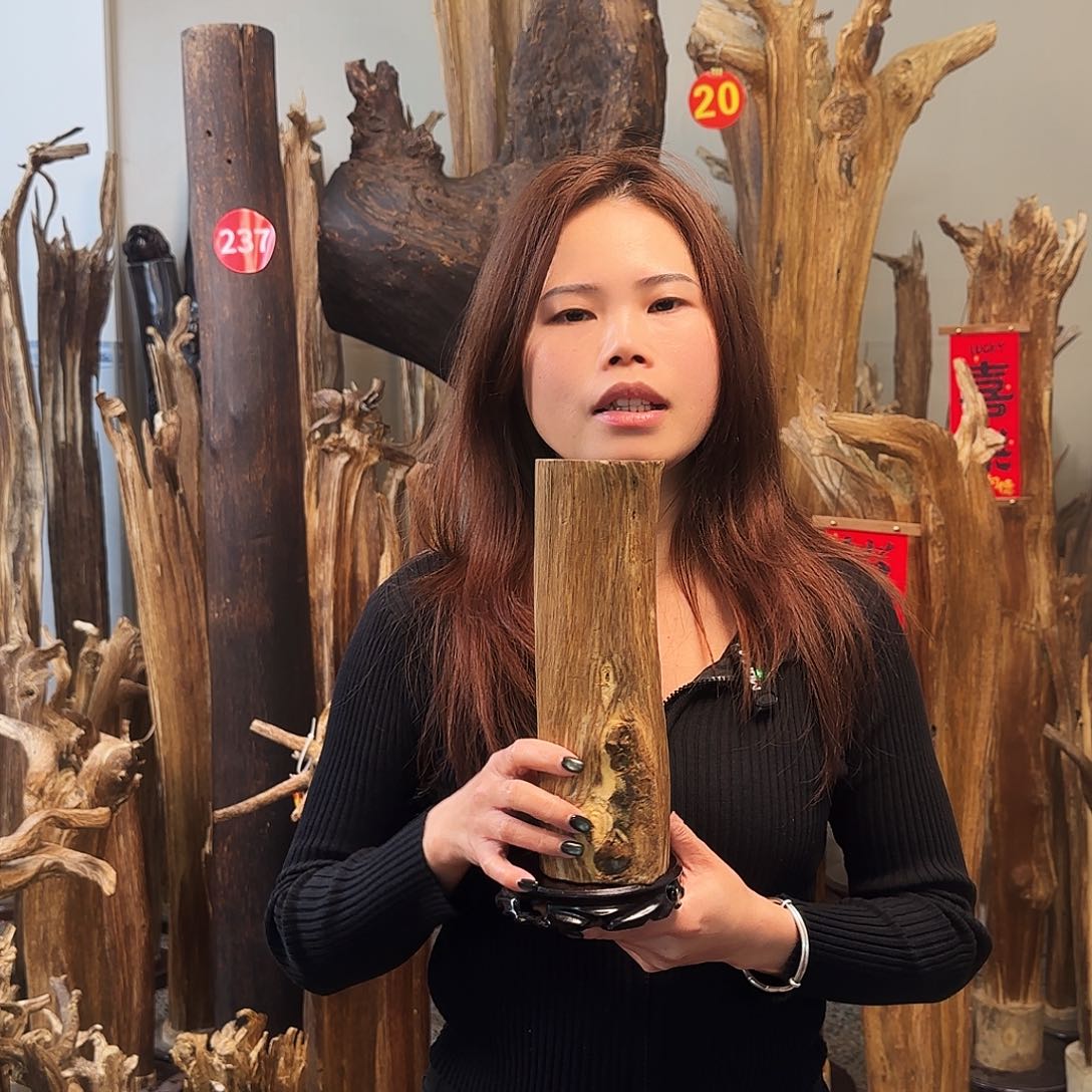 沉香摆件天然沉香原木摆件➕底座