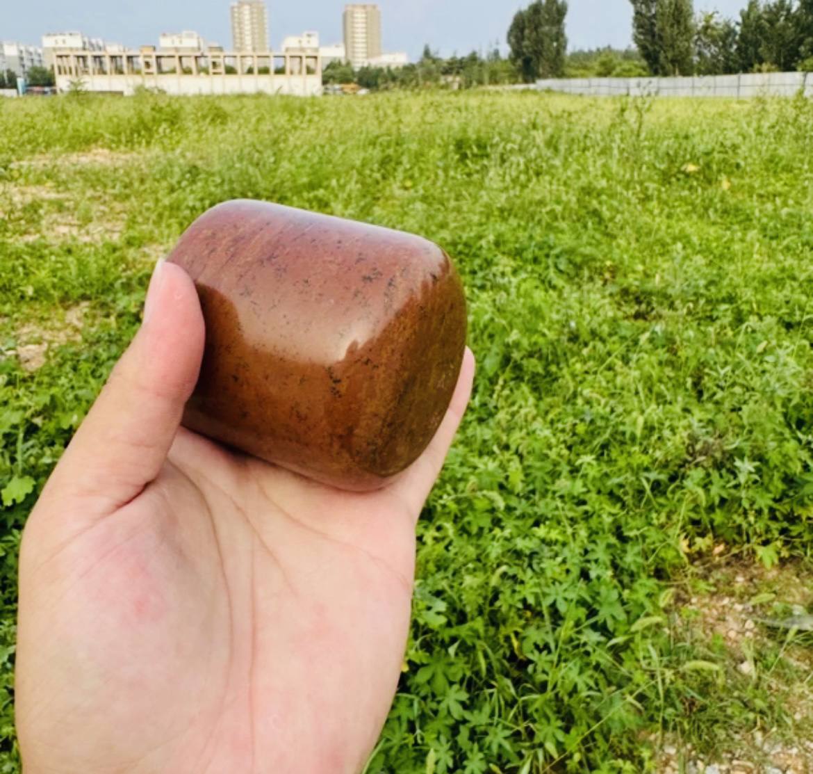 泗滨康益砭石原石直筒杯子纯素颜