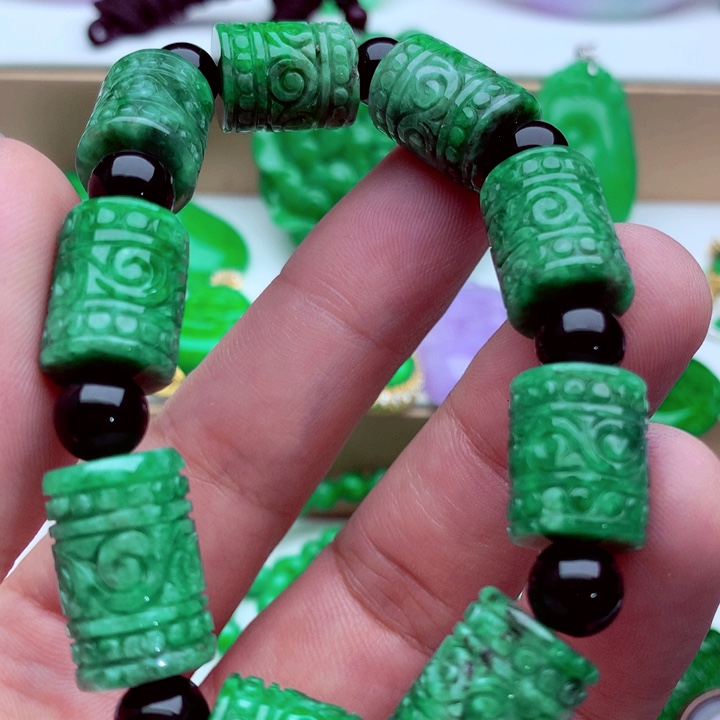 翡翠未镶嵌手链手串