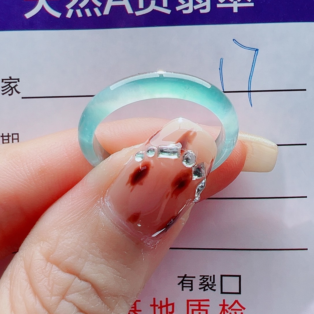 未镶嵌戒指翡翠戒圈