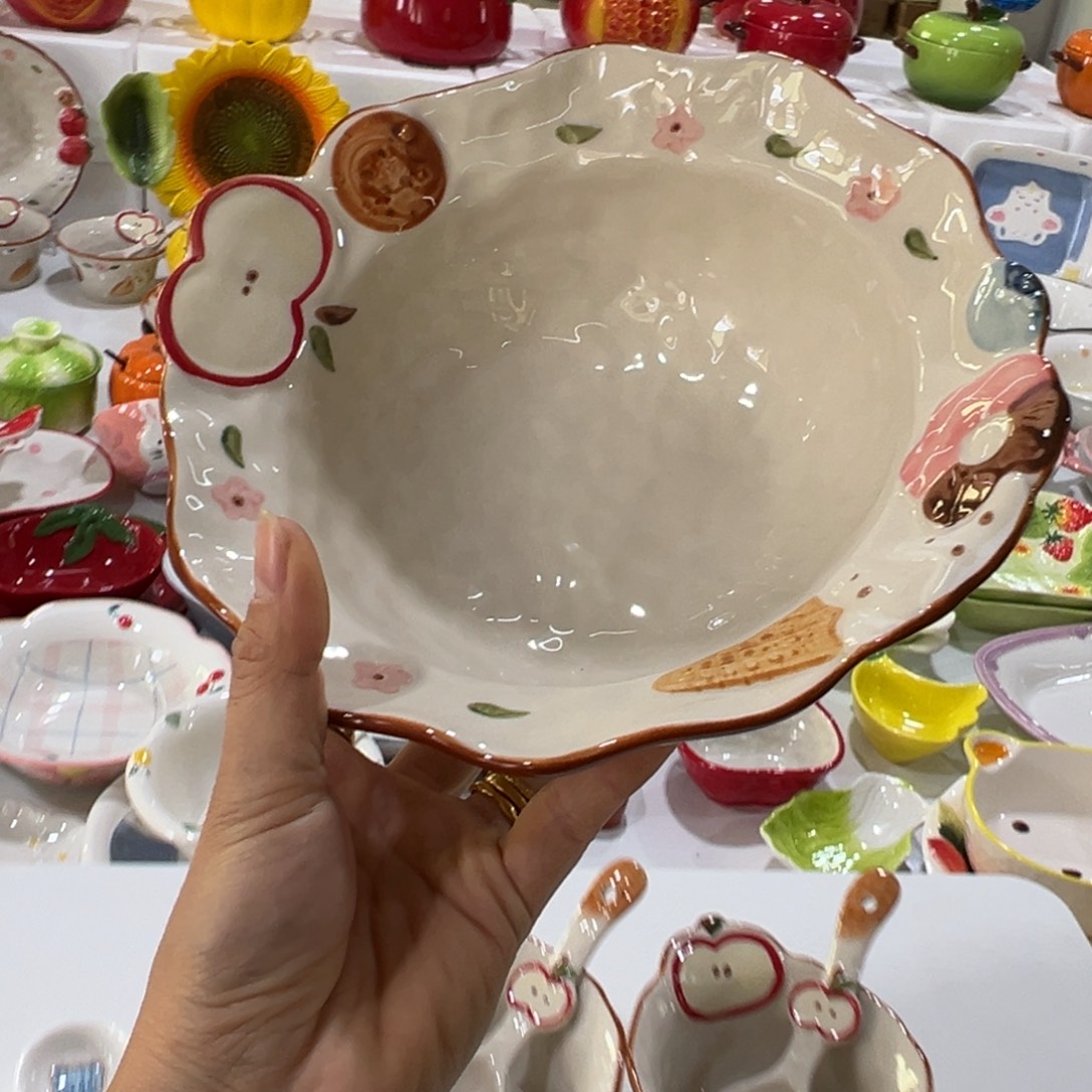 陶摆件高温陶瓷釉下彩微瑕！