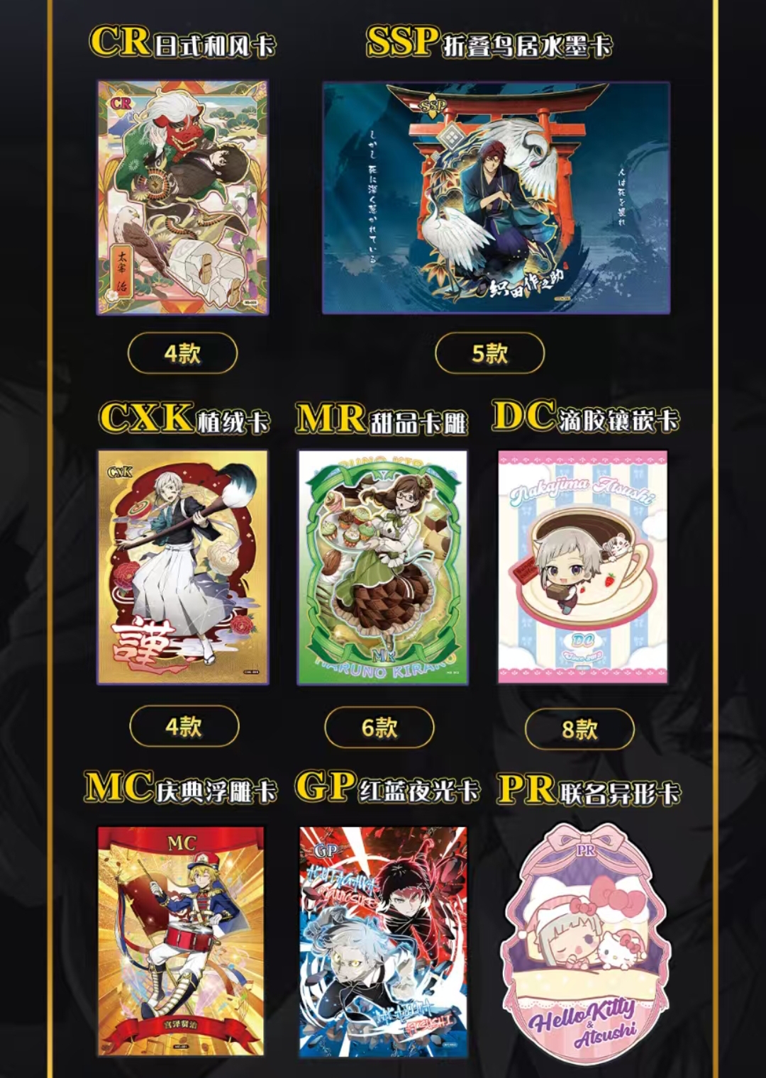 （拆盒）MOMO Card莫莫卡文豪野犬时光系列收藏卡牌（二创代拆）