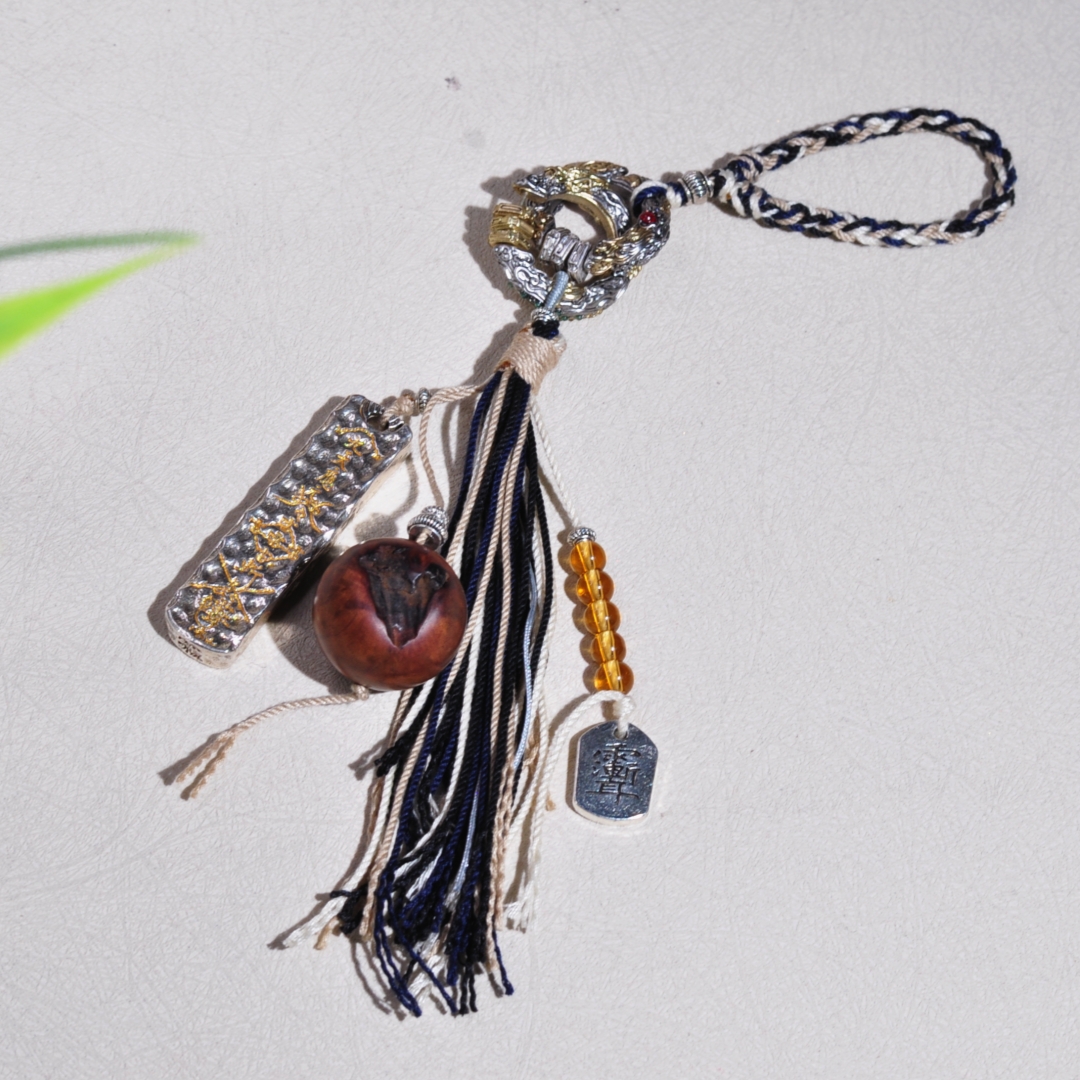 铜木质吊坠 【龙老板】天/机乾坤圈挂件A1090376