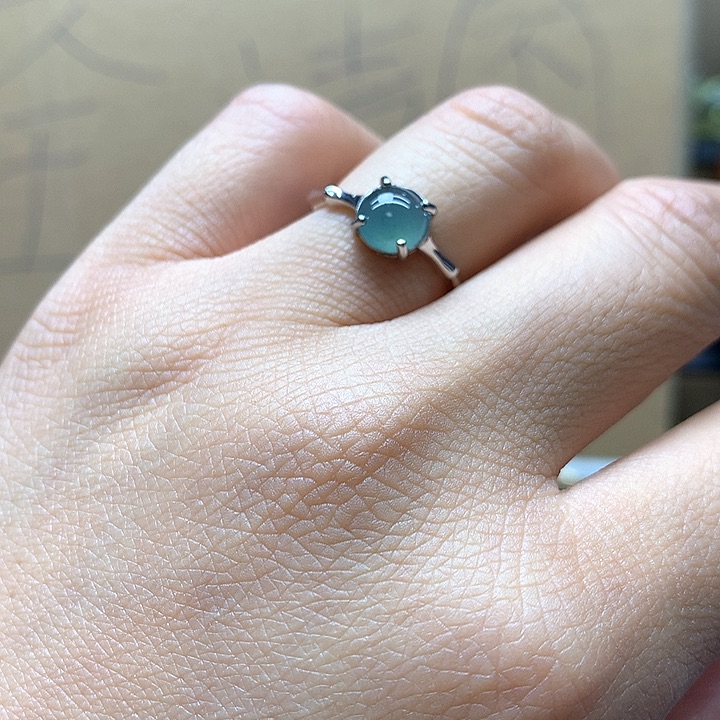 水晶水晶戒指银S925镶嵌