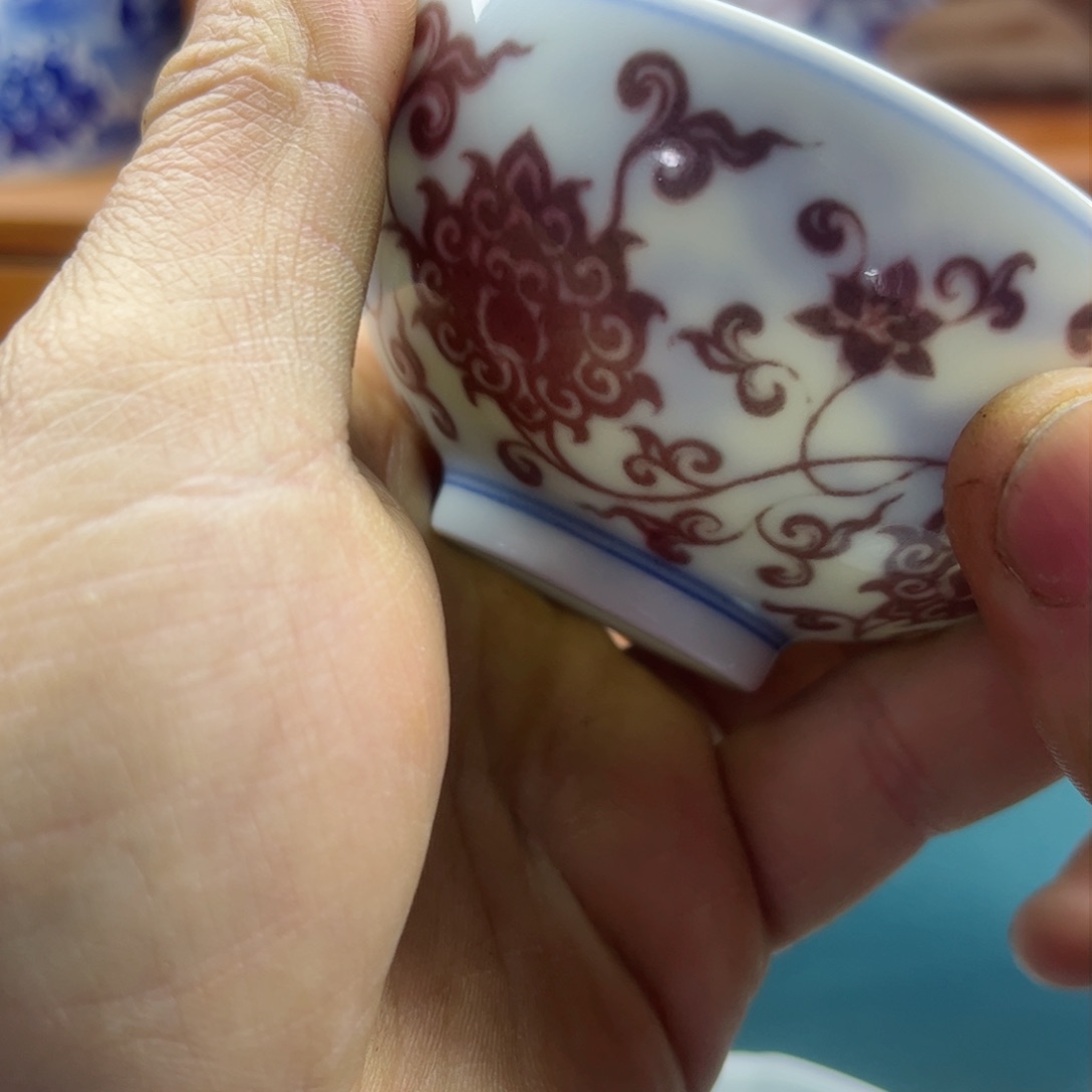 杯子祎*堂手工手绘的陶瓷，