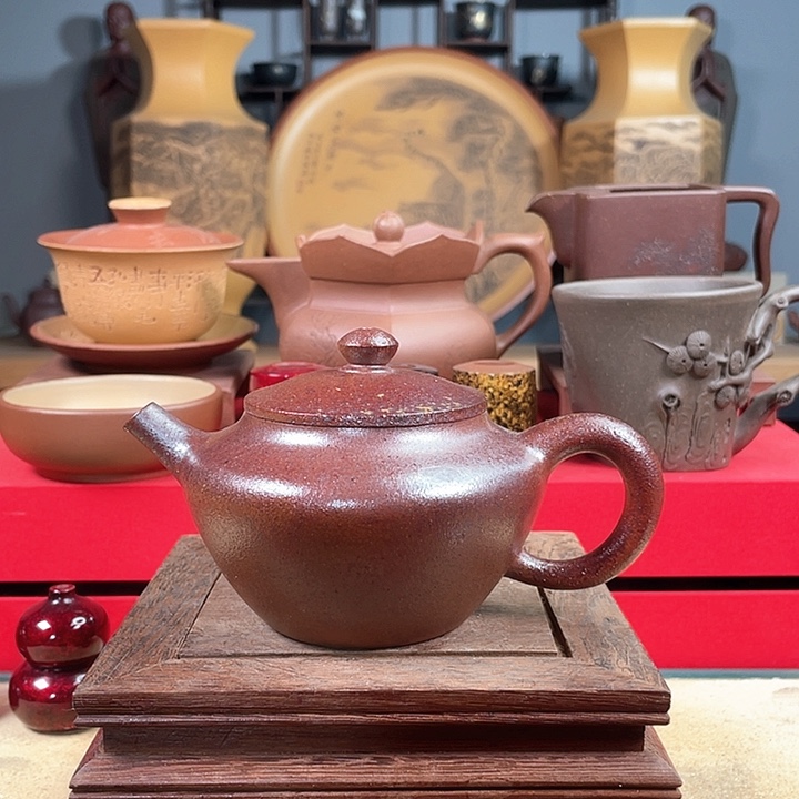紫砂茶杯柴烧壶微瑕