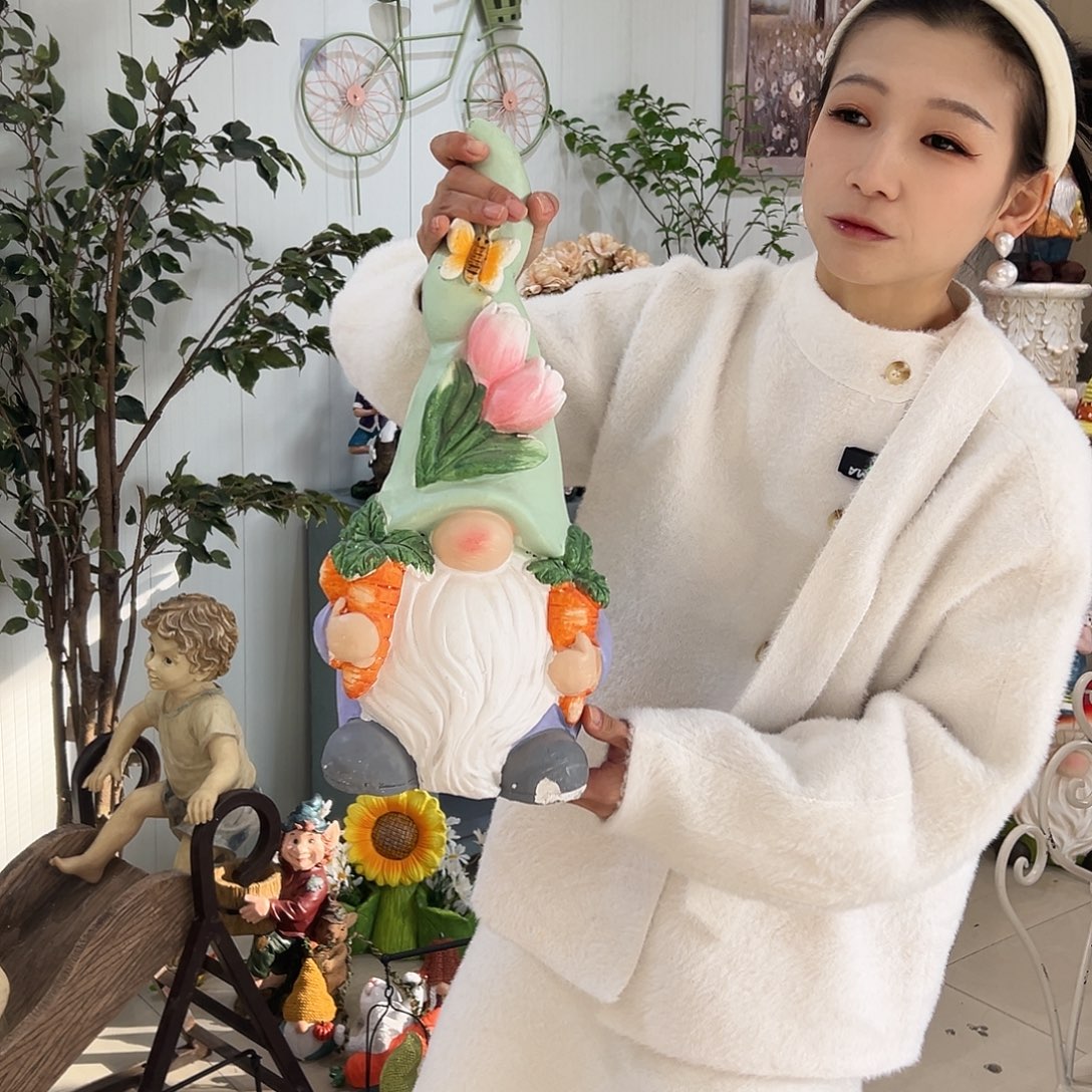 花园摆件红红火火微瑕