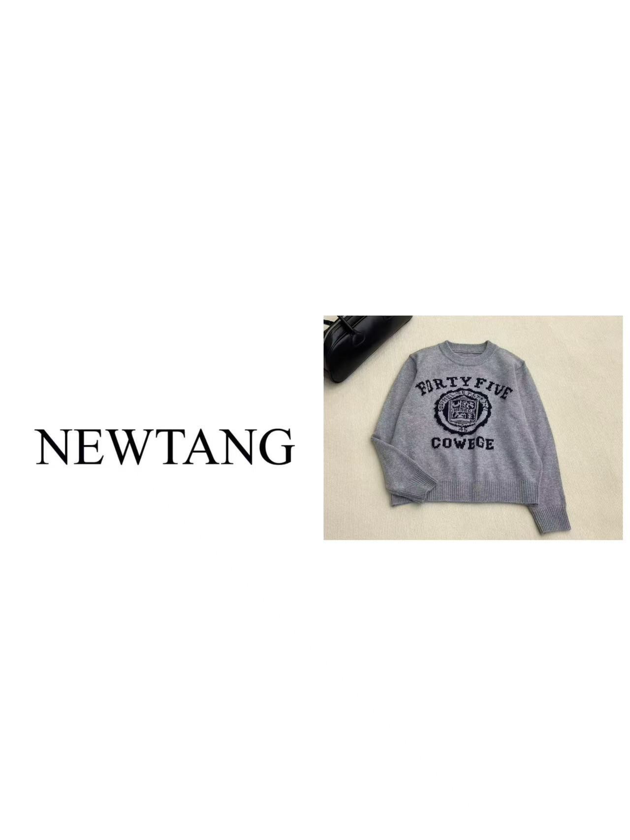 【美式】1206毛衣长袖套头打底衫宽松圆领显瘦秋冬慵懒风