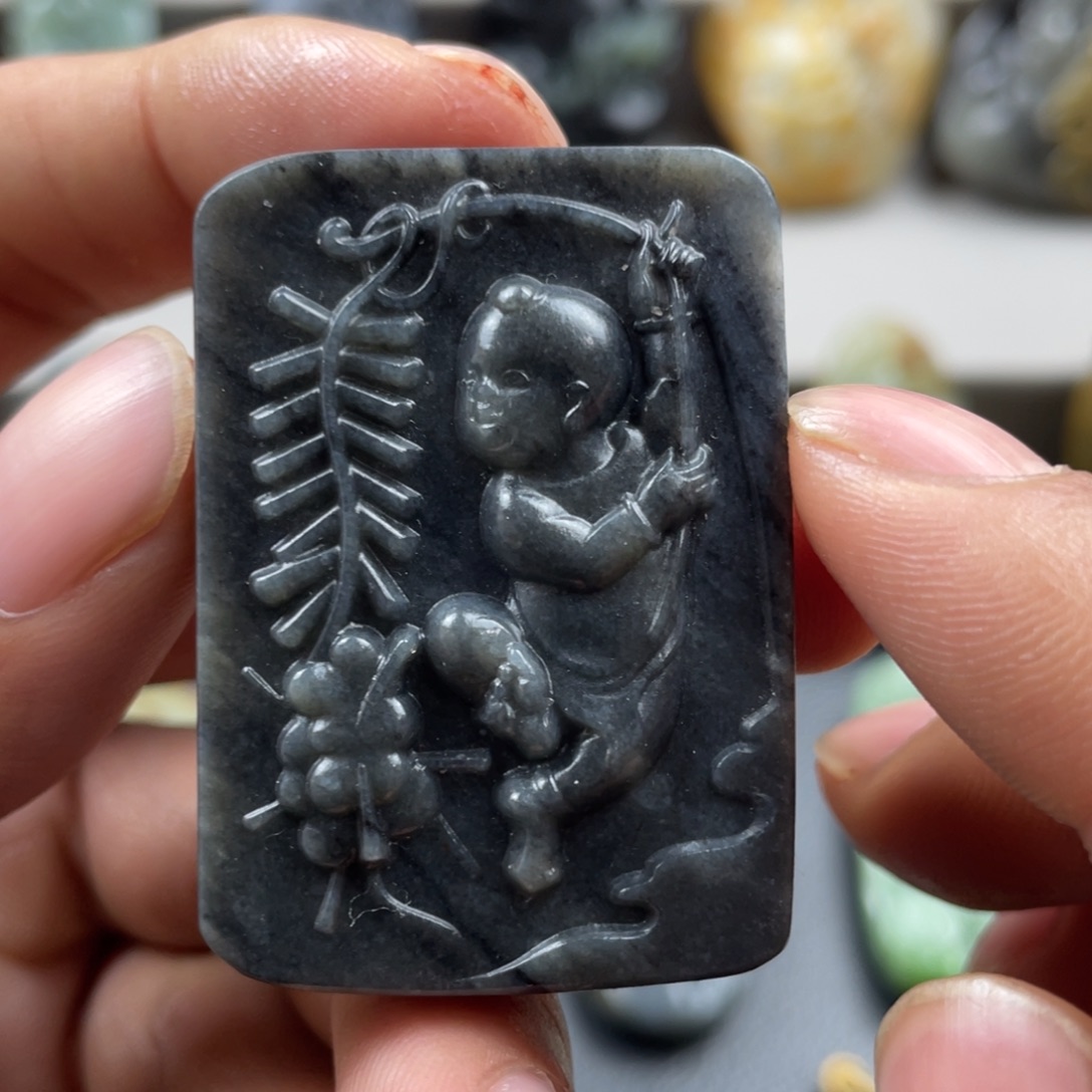 和田玉未镶嵌挂件