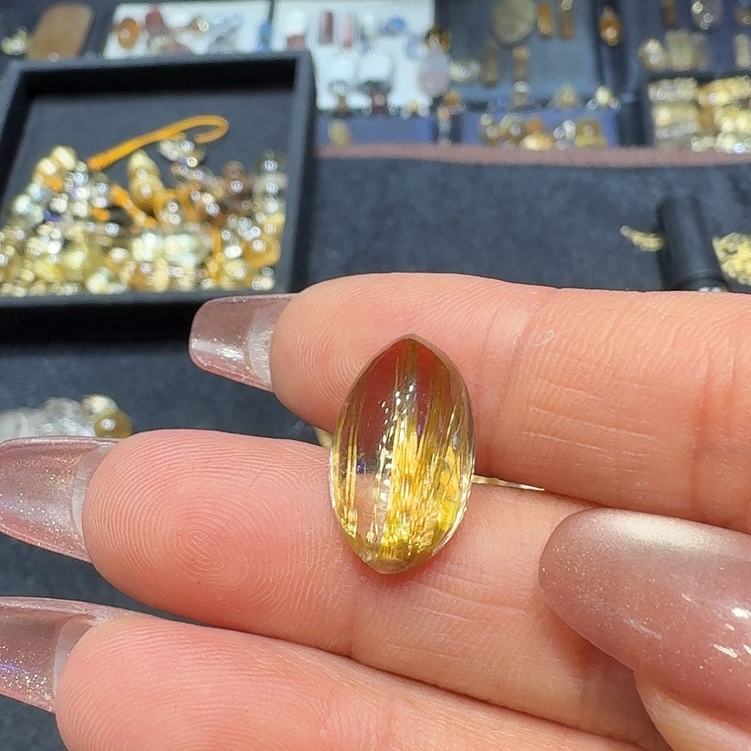 发晶珠宝半成品未镶嵌美**漂