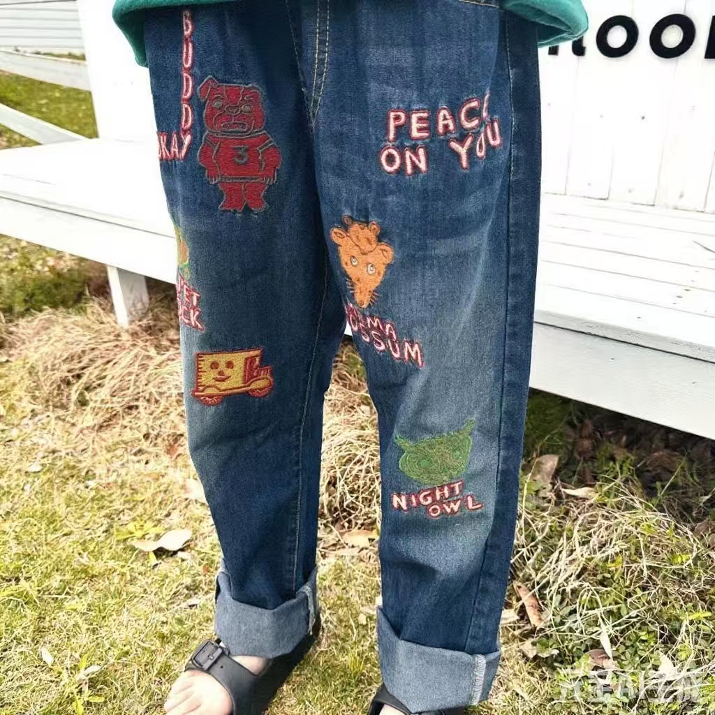 *2093【蓝色梦境】时尚休闲百搭春秋早冬童牛仔裤