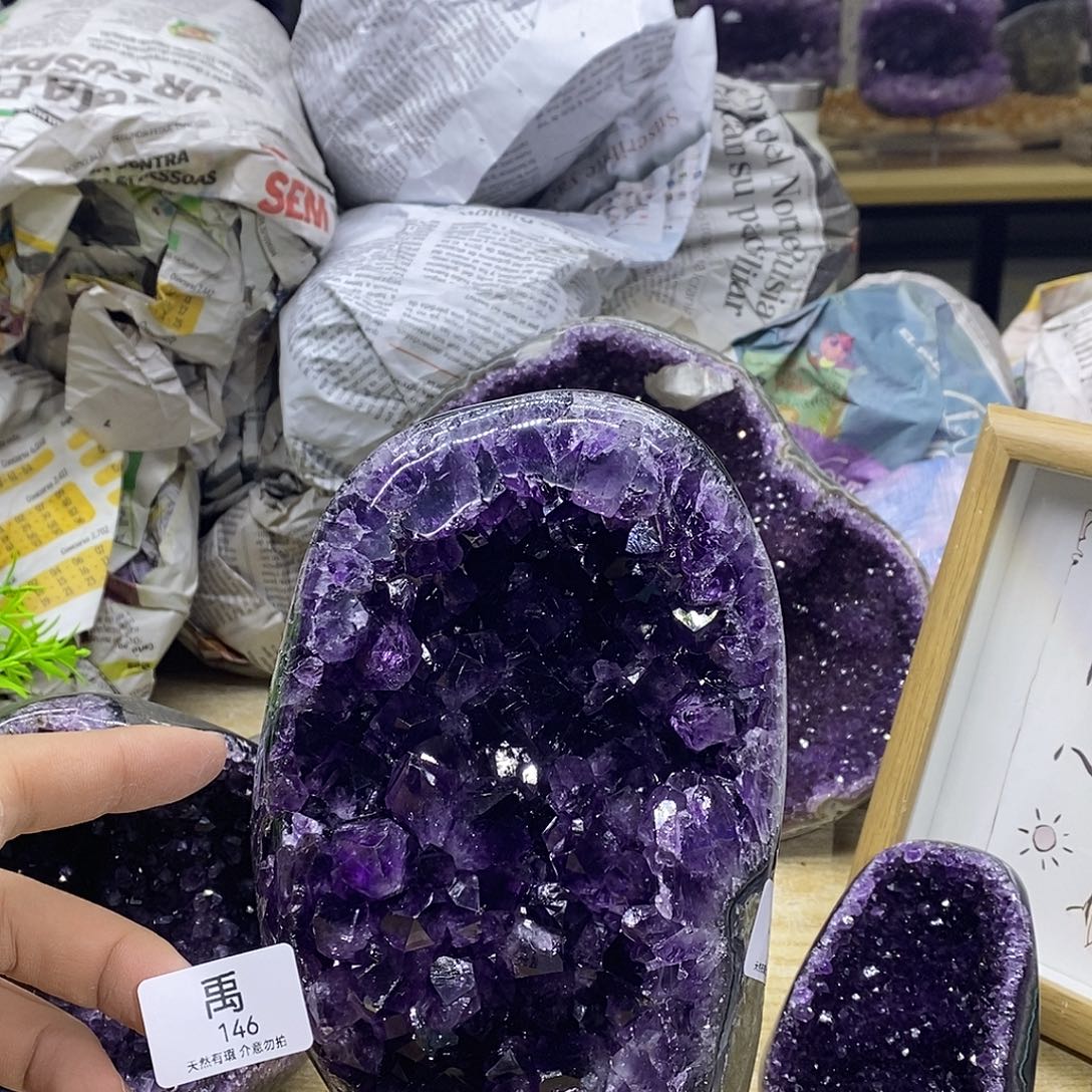 紫晶珠宝半成品未镶嵌