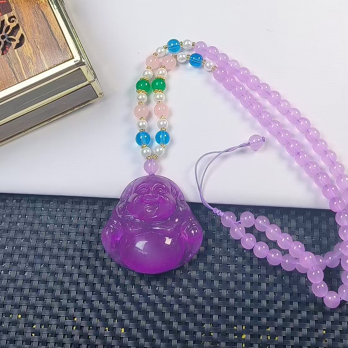 （聚宝严选）135艳紫佛公吊坠厚切精致气质妈妈款时尚精美