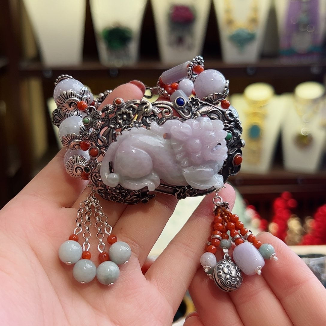 翡翠手链银S925镶嵌手链