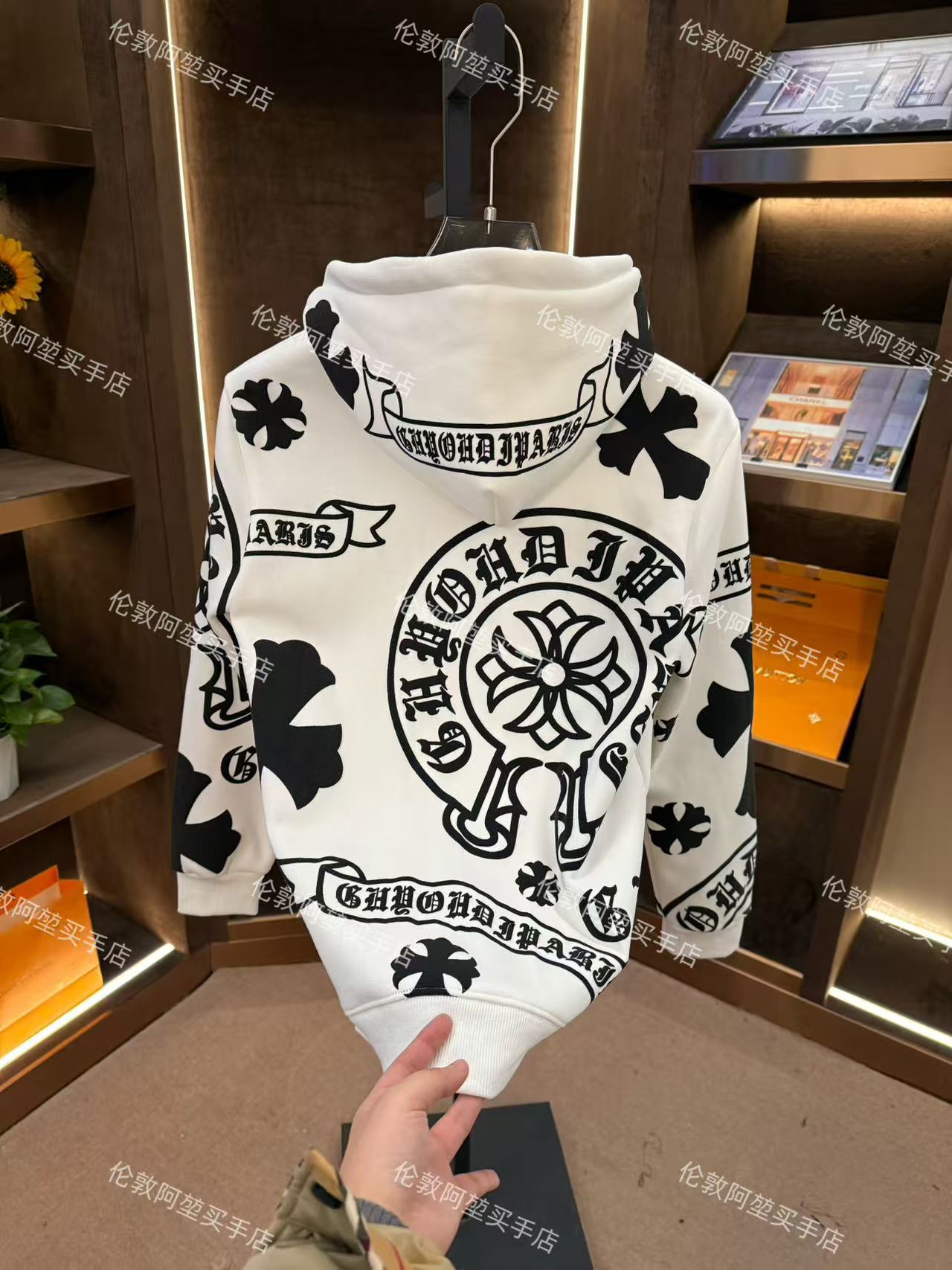 男士冬季新款轻奢休闲百搭修身时尚薄绒卫衣N69966