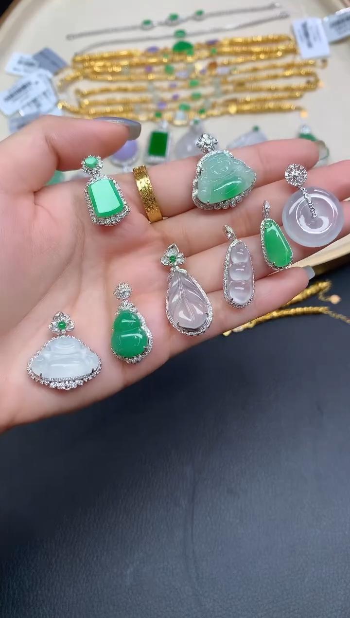 【小鱼严选彩虹盘】翡翠-18K金-多样性发其一-LM03|CXQ21