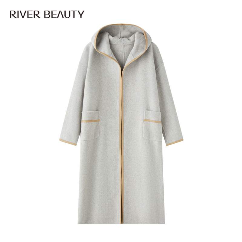 RB 新款时尚连帽羊毛毛呢外套大衣 RD21401114