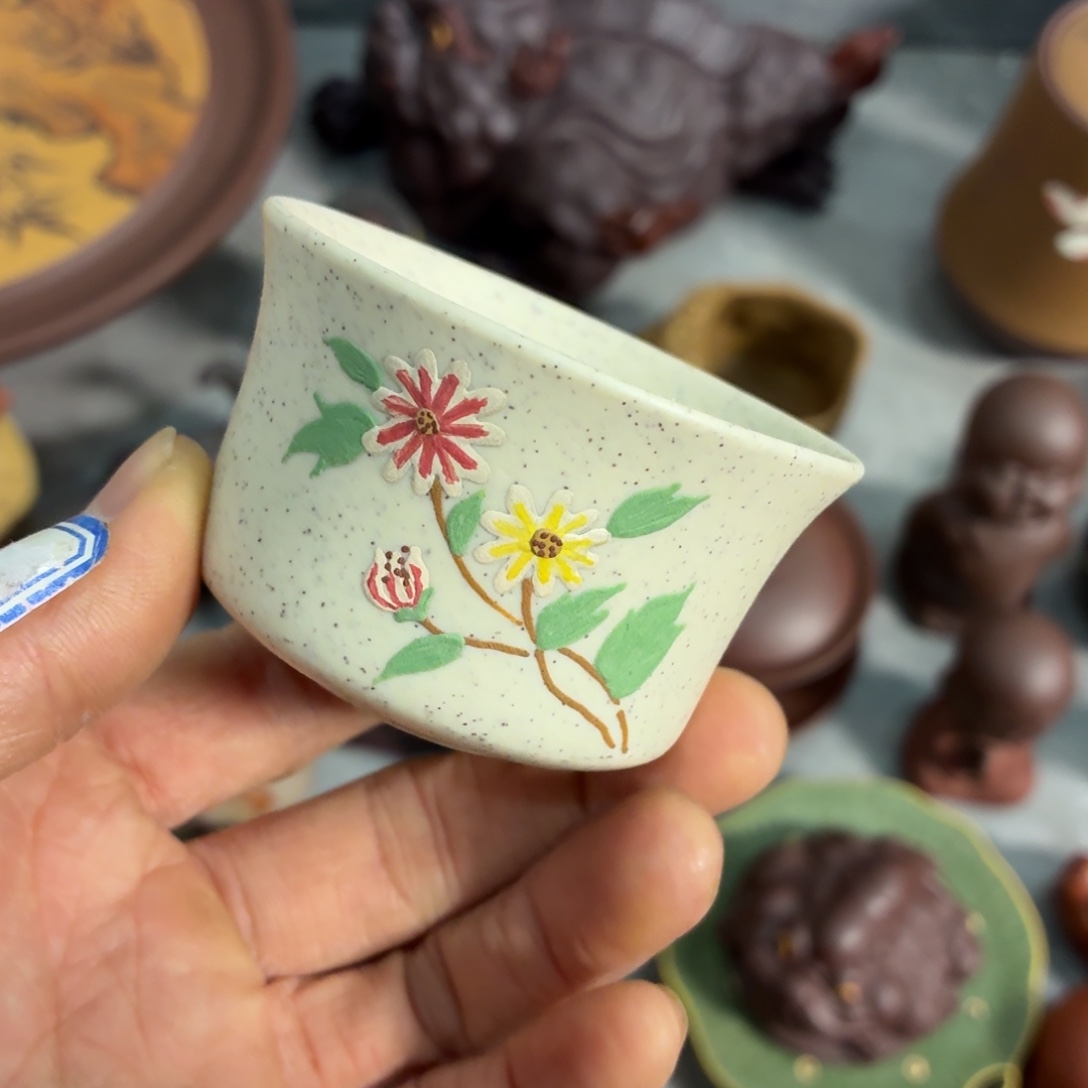 紫砂茶杯瑕疵不退不换介意勿拍