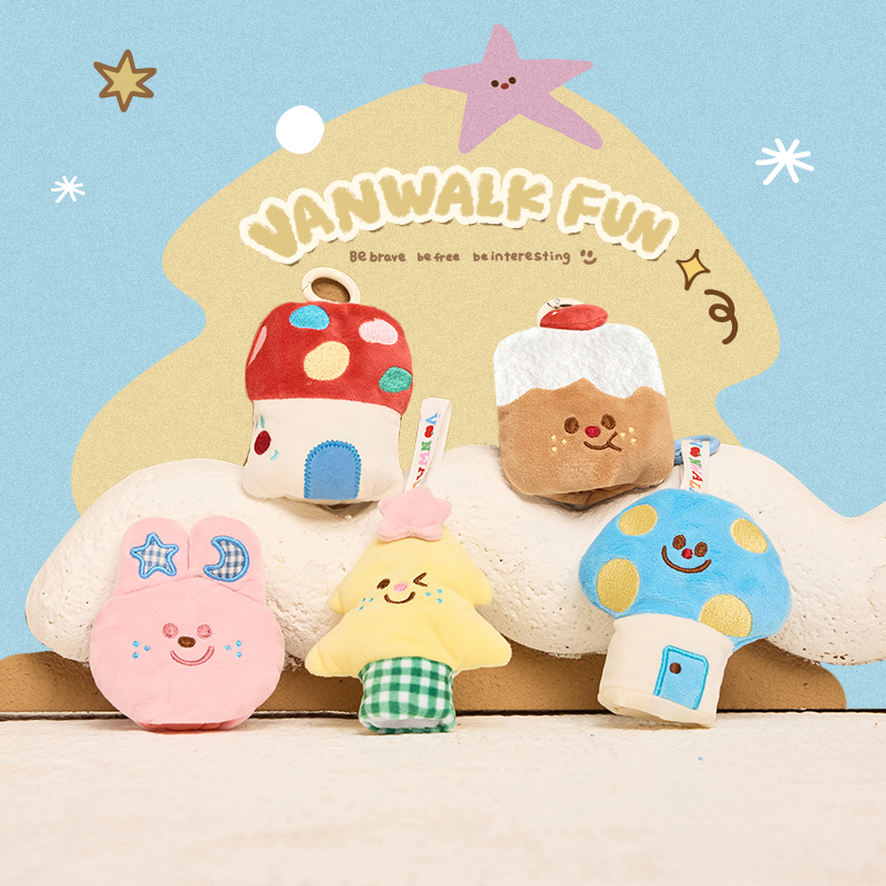 VANWALK圣诞系列 自制毛绒搞怪迷你挂件小众设计钥匙扣包包配饰女