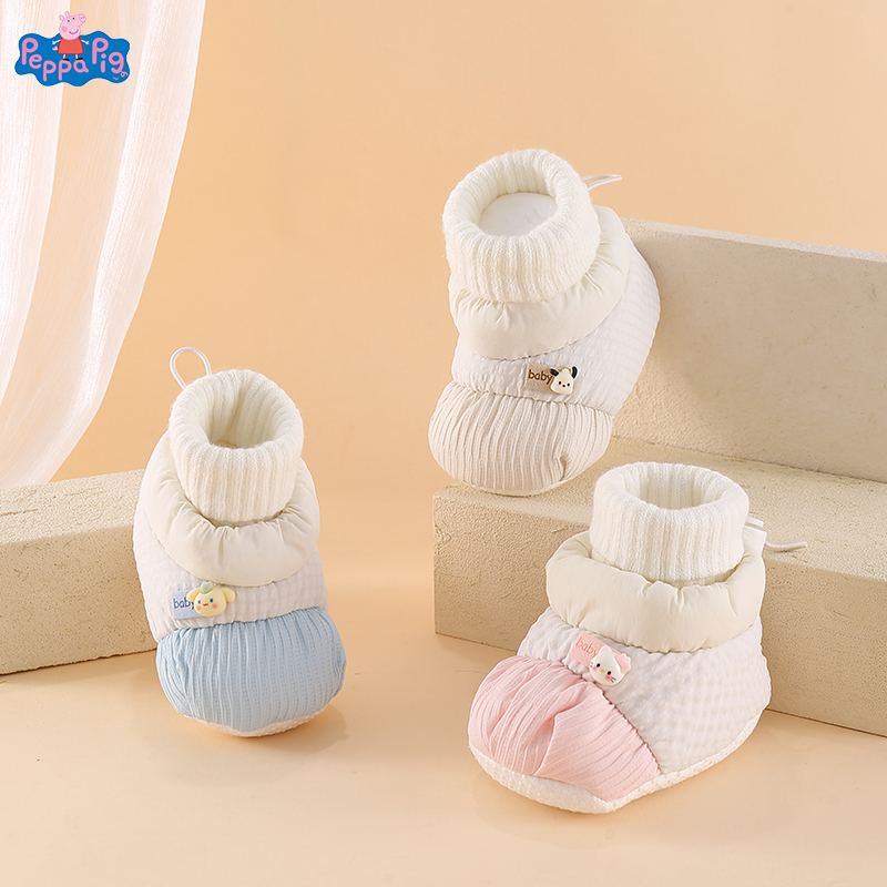 婴儿冬季鞋袜6到12个月软底不掉鞋9男女宝宝棉鞋子0-1岁保暖加绒7
