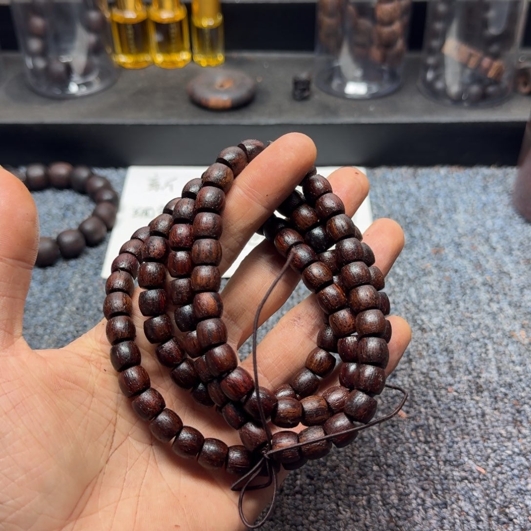 藤类红油8×9直切鼓珠多圈降真香