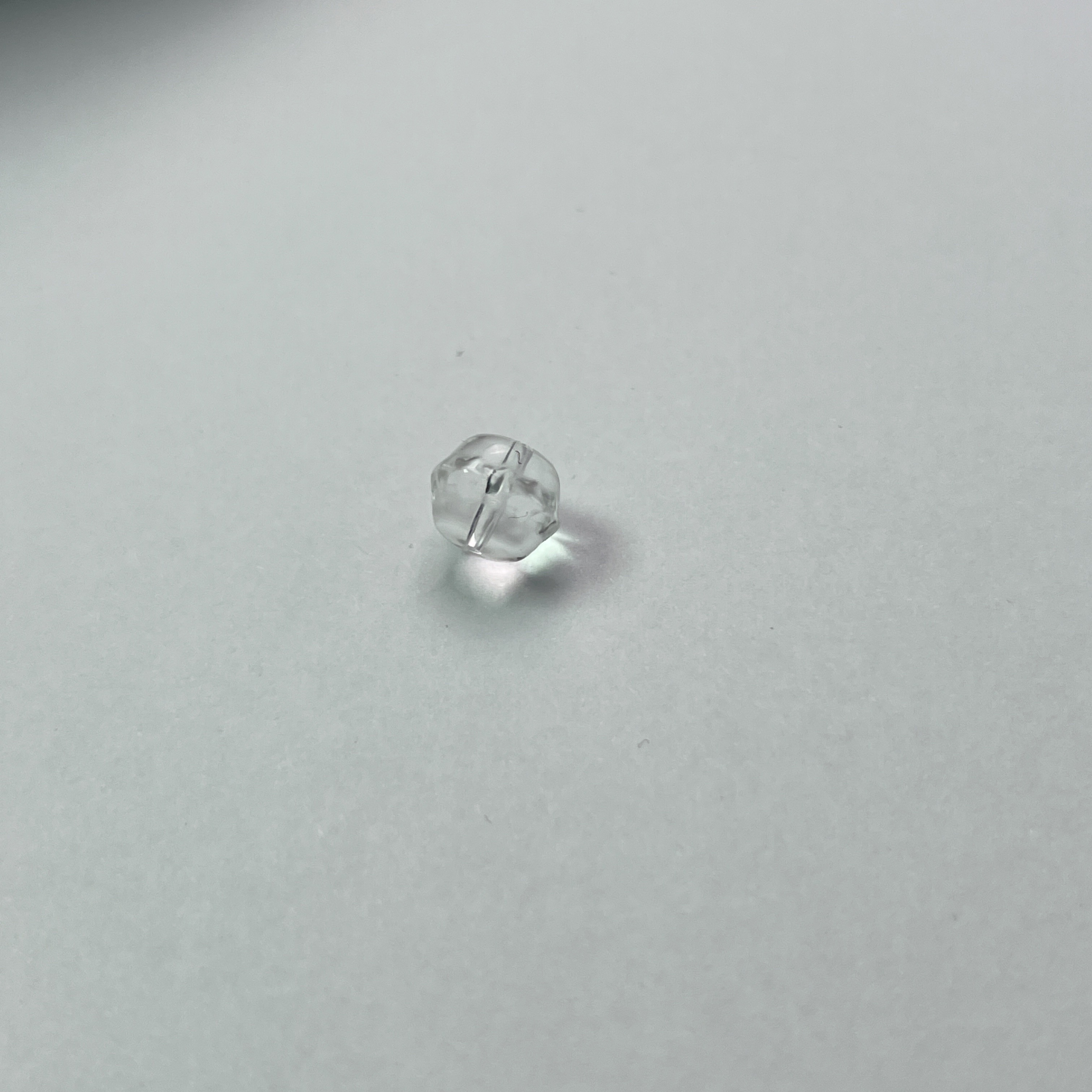 天然高净白水晶铃铛配件