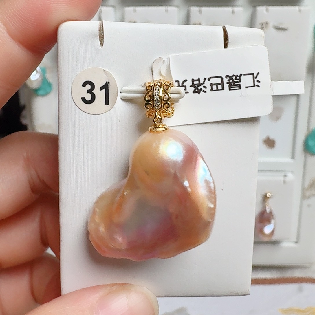 淡水珍珠颈饰银S925镶嵌