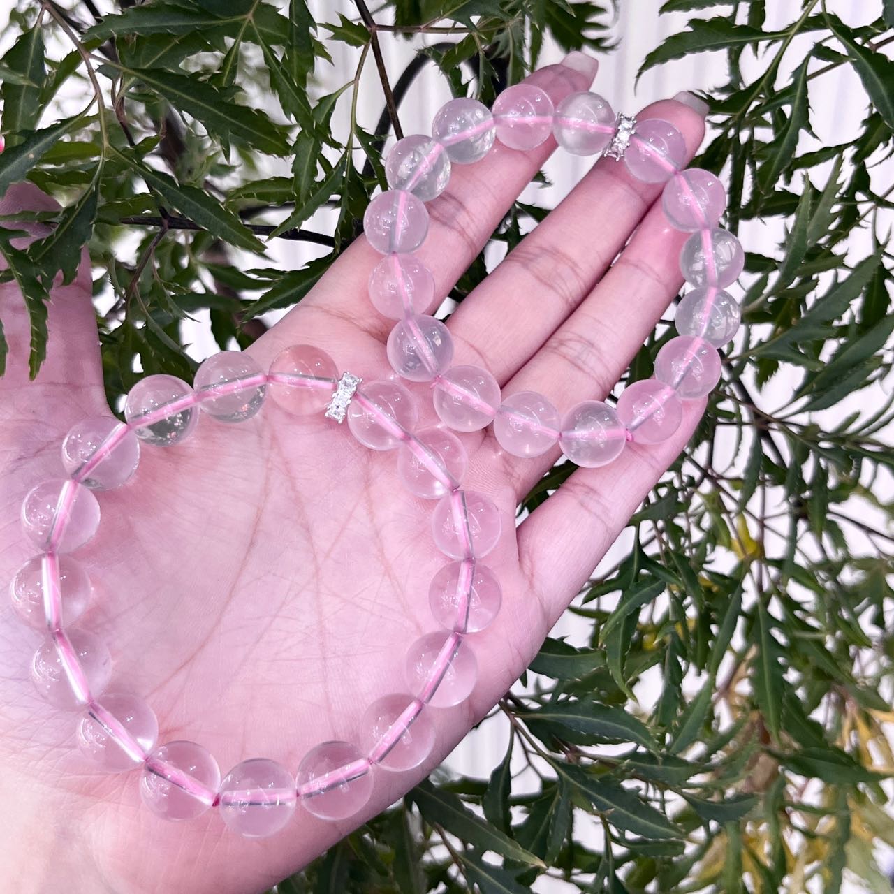 【云上好物】15 DS96609-粉水晶DIY单圈手串-多样性发其一-11mm（JG）