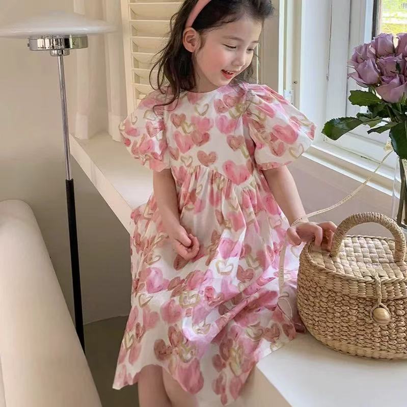 505932 韩版新款夏款女童休闲舒适时尚连衣裙
