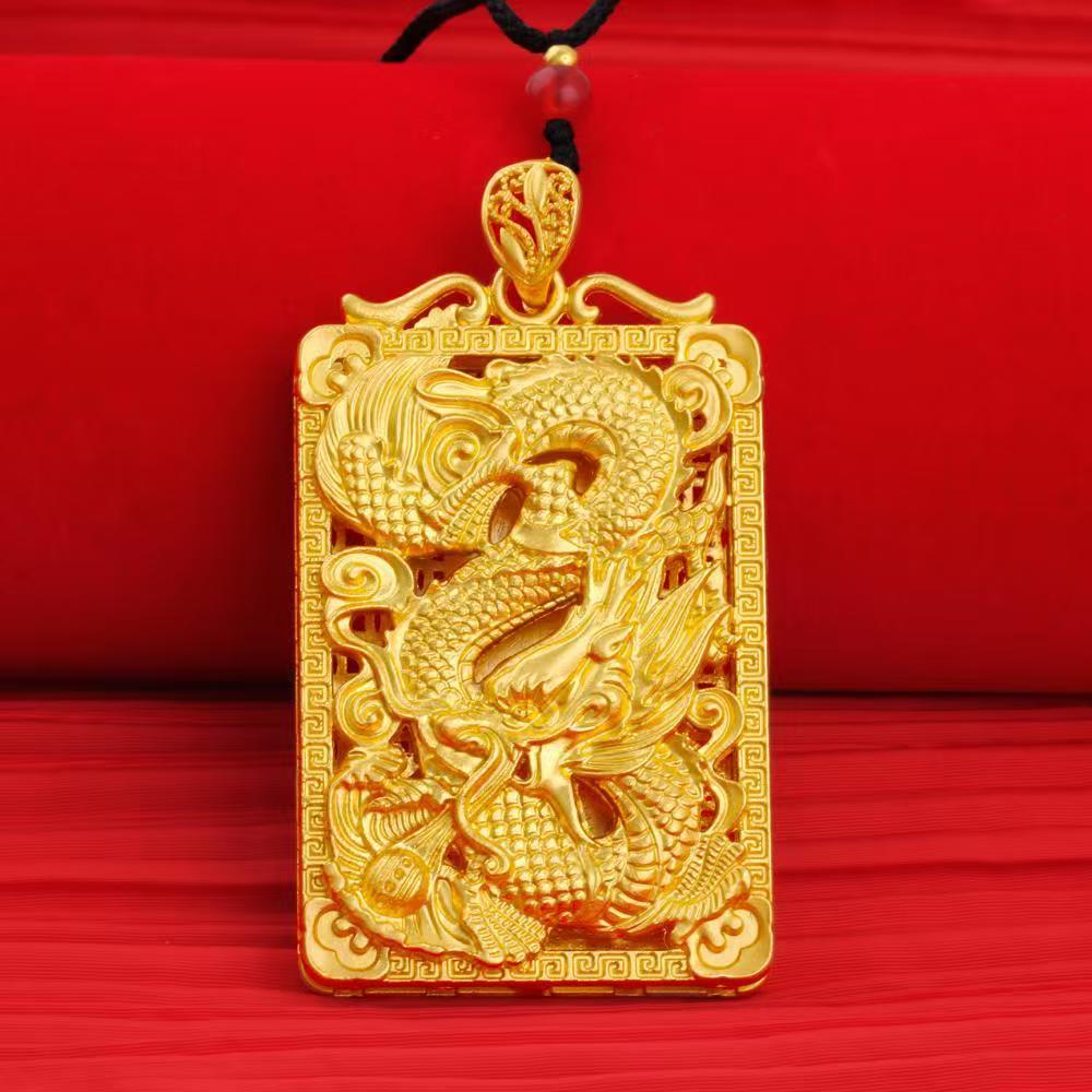 合金吊坠 龙行天下合金项坠