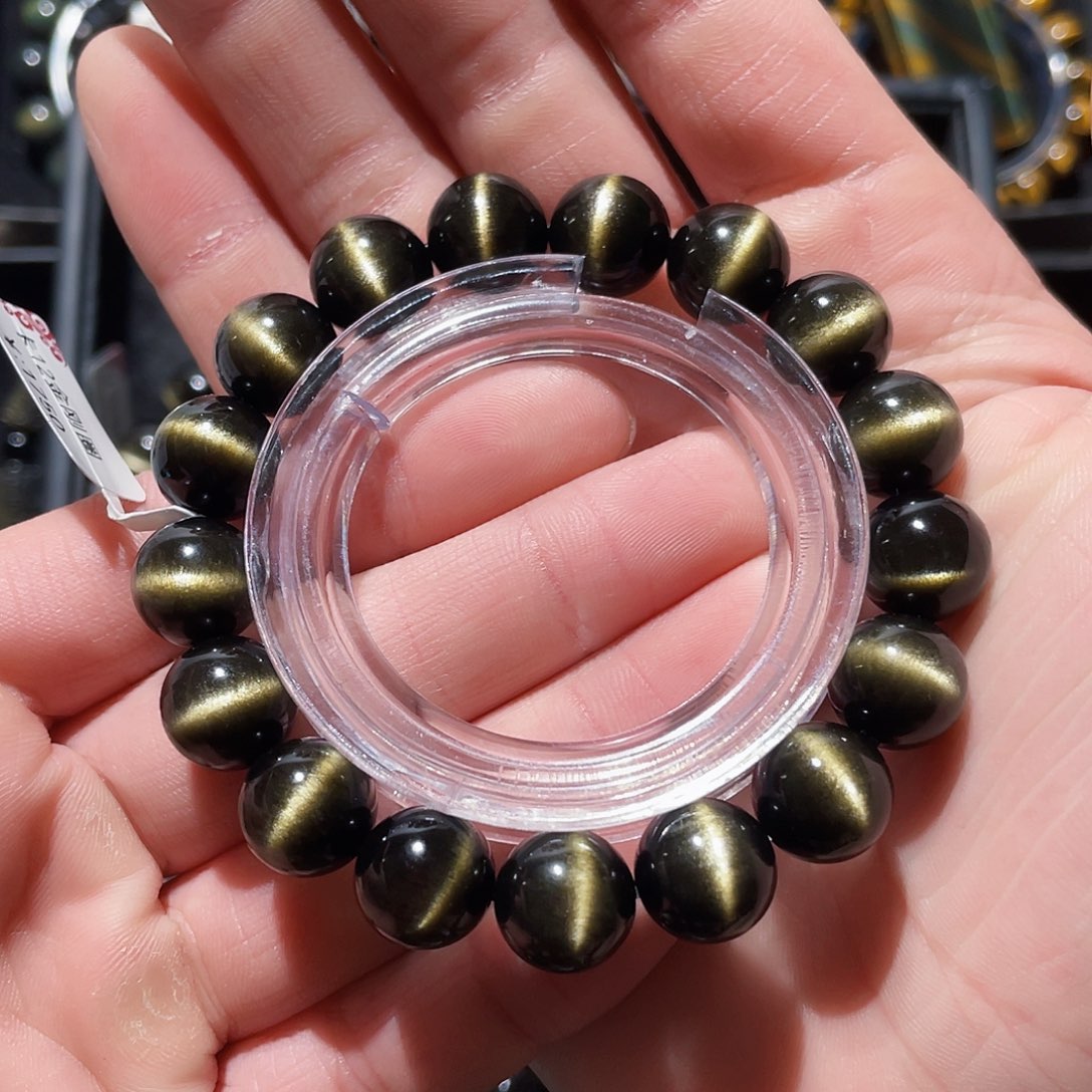 黑曜岩手串未镶嵌