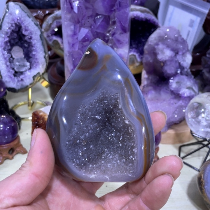 方解石未镶嵌紫晶