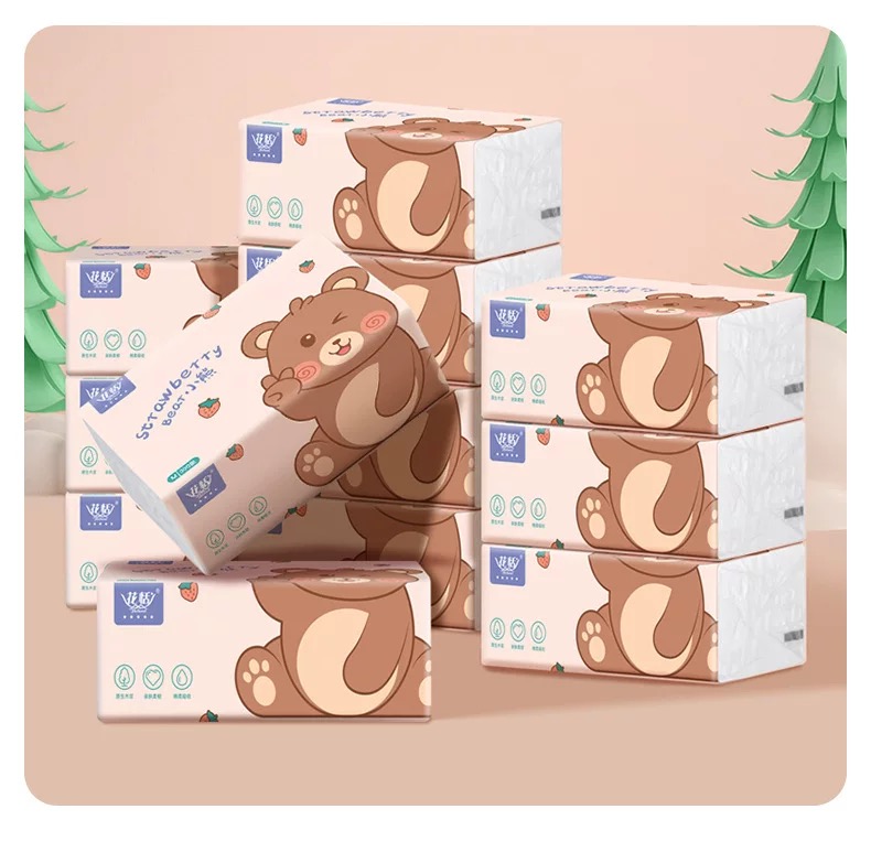 【对对碰】花恬300张75抽四层加厚原生木浆家用母婴抽纸（体验单）