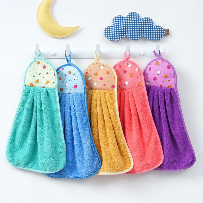 【拍一发二】吸水厨房擦手可爱抹布织花毛巾加厚擦手巾不沾油