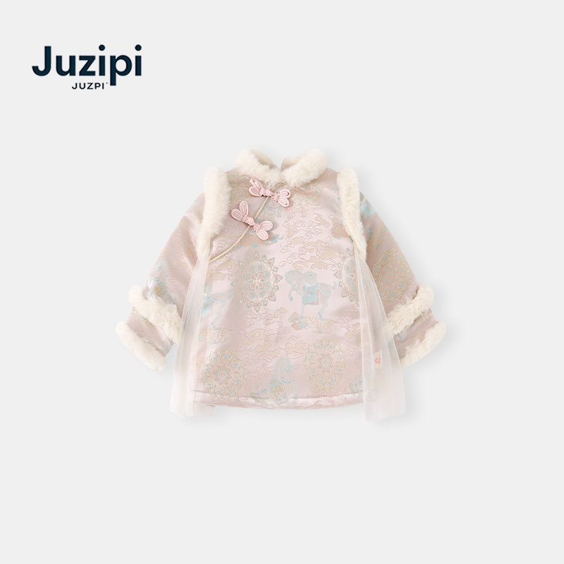 橘止皮·儿童拜年服冬季新款女童中国风旗袍裙女宝冬装DW259922