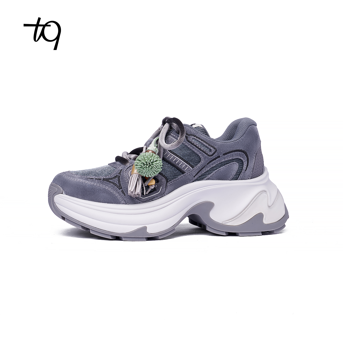 Talitaqoom25新品复古灯芯绒老爹鞋厚底增高时尚休闲鞋tq女鞋