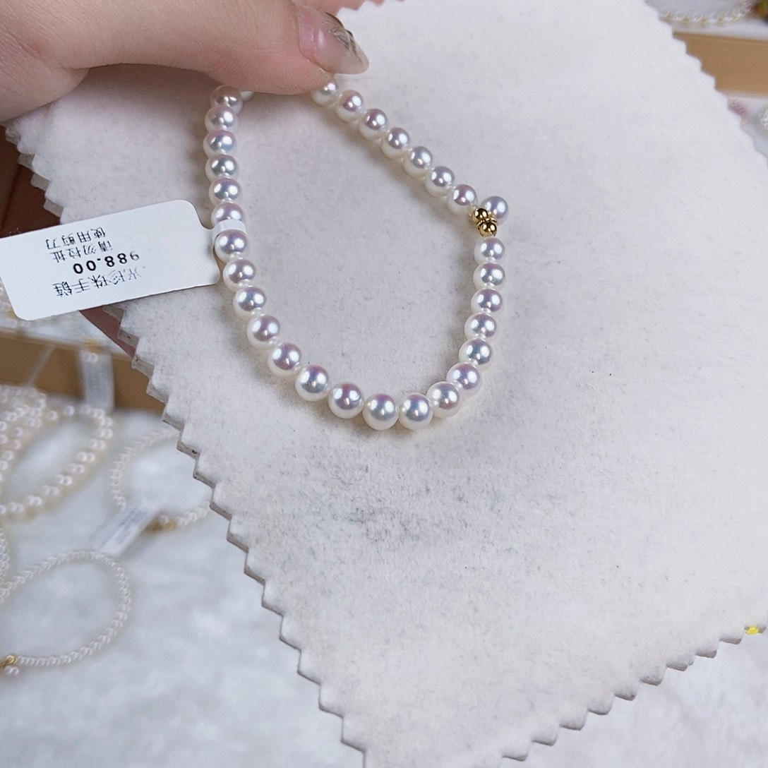 淡水珍珠手绳银S925镶嵌