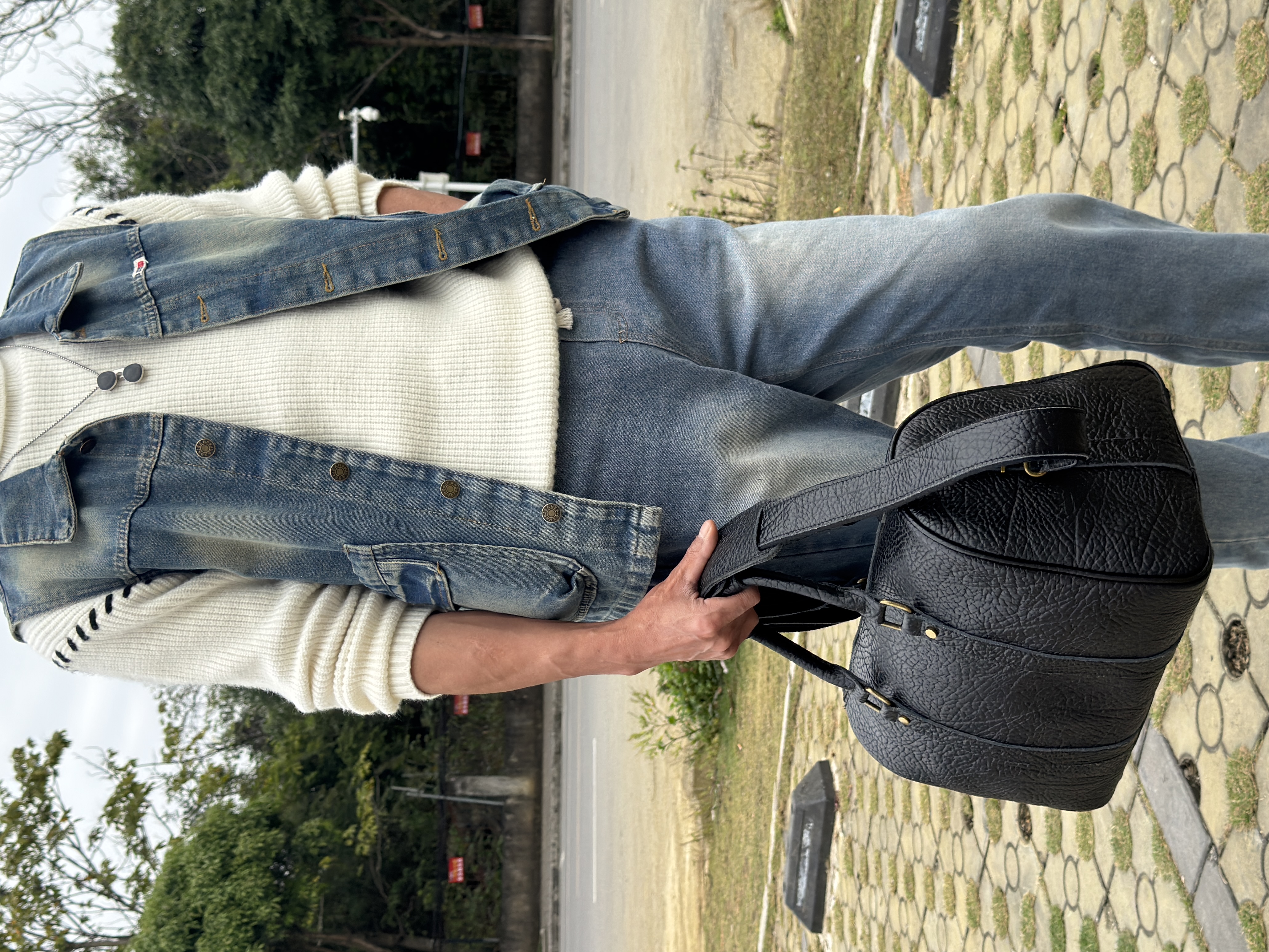 新款爆款复古头层牛皮真皮单肩斜挎包手提旅行包波士顿短途2088