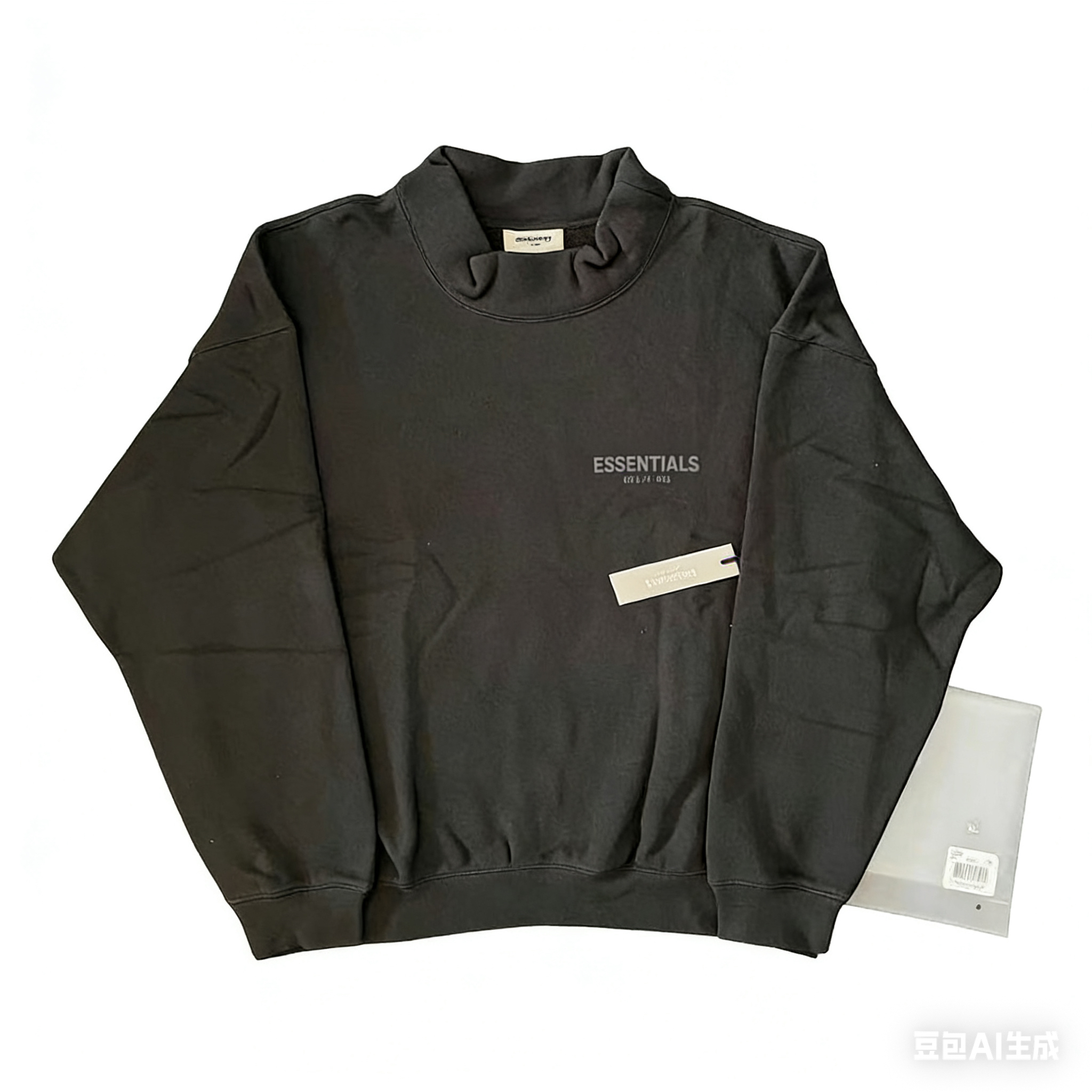 ess高领反光 logo 卫衣